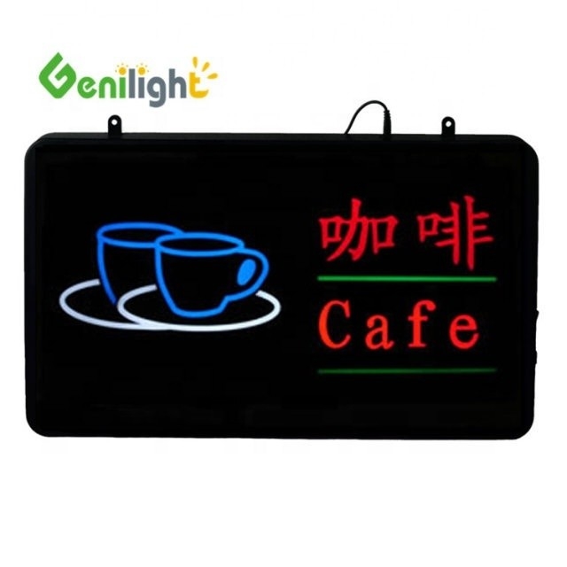 Foto Media LED Neon Open Sign Panel Grootte 56 * 33 Perfect voor decoratie van cafés en daarbuiten