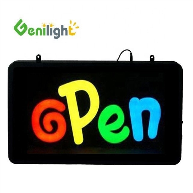Blinkende animatiemodus Genilight 56*33 cm Full Color Elektronisch LED Neon OPEN Teken