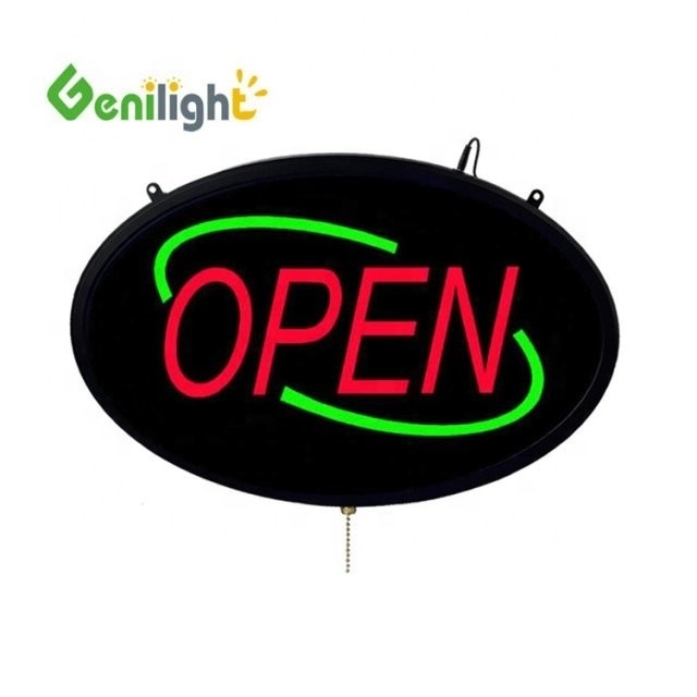 Winkel Decoratieve 12V LED Neon Open Teken met Acryl Plaat Contrastverhouding Zien Hoek H/V