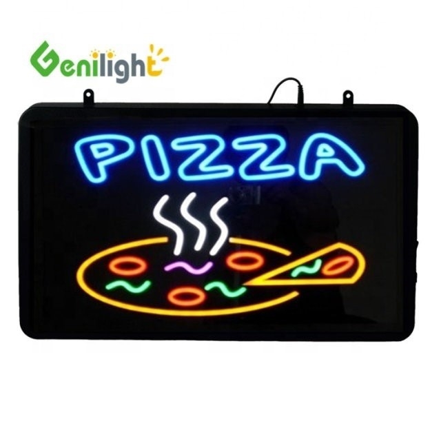 ABS Open-Mold Outframe Hoge helderheid Contrastverhouding Custom Pizza Planet LED Neon Sign
