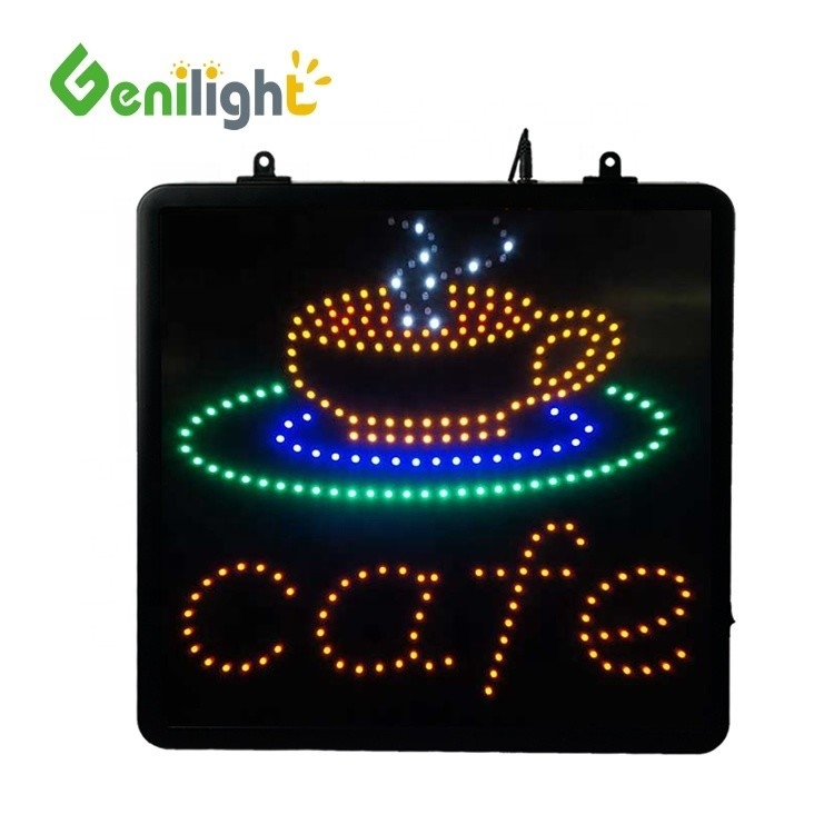 53*45 cm Geanimeerde Motion LED Business Cafe Club Sign Aan/uit-schakelaar Helder Open Licht Neon LED