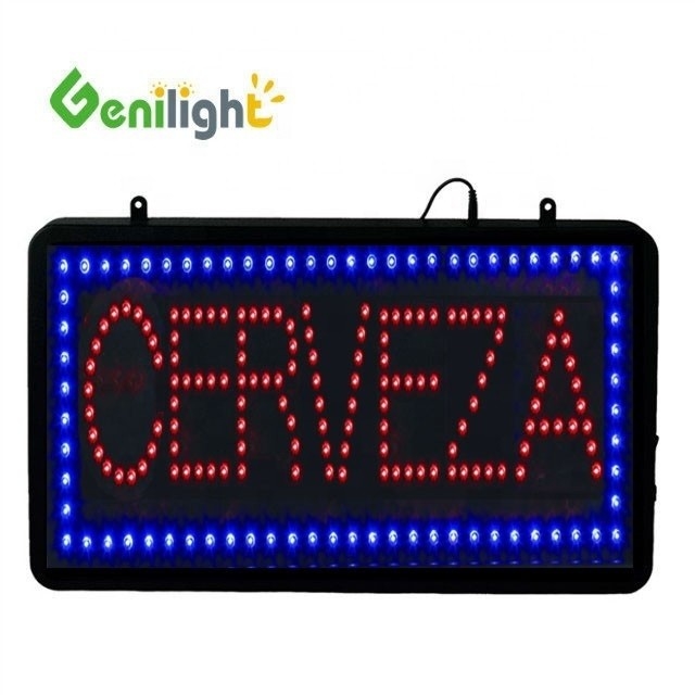 Indoor Super Brightness Custom LED CERVEZA Open Display voor BEER BAR van Genilight
