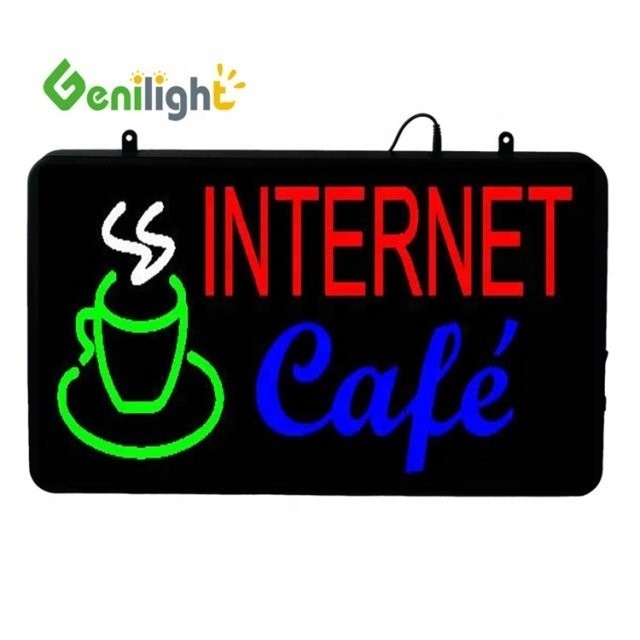 Animatie Display Functie DC 12V Indoor LED Cafe Neon Sign met ABS Open-Mold Outframe