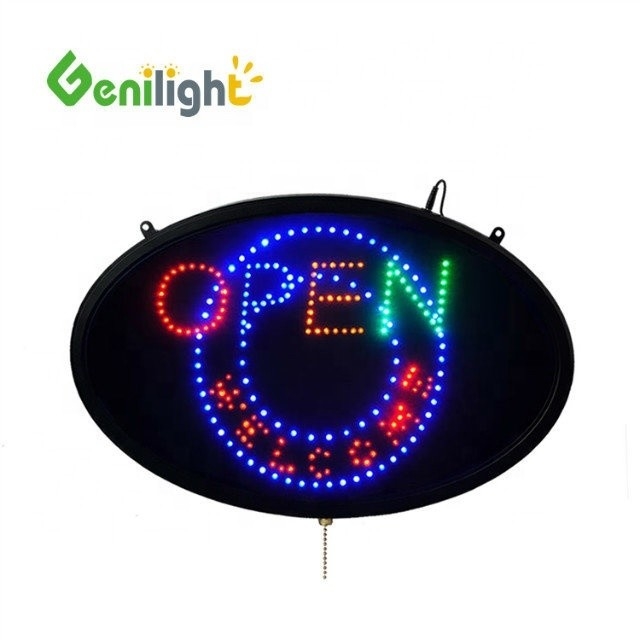 Volkleurige geanimeerde LED OPEN Business Sign voor winkelvenster display bij 25 C