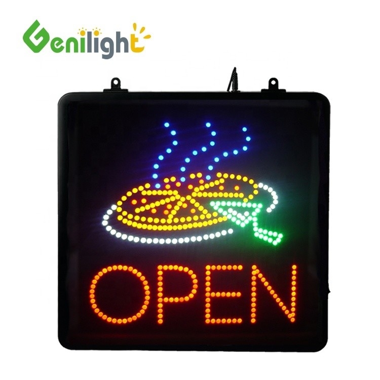 1 Energieverbruik rechthoekige flitsende kleur LED Open pizzeria venster Business Sign