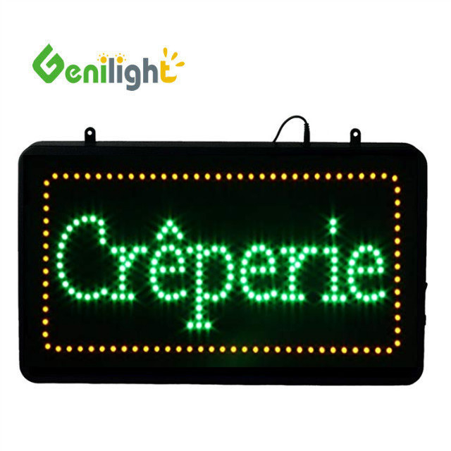 OEM-type Genilight Indoor 22 * 13 inch DC12v Professionele CREPERIE LED-licht Open teken