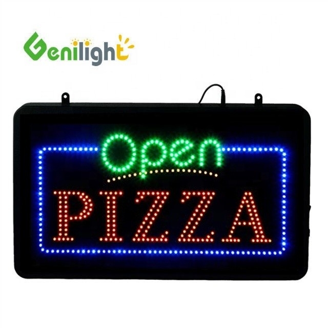 ABS Open-Mold LED Pizza Sign voor Indoor Genilight 22*13 inch DC12V CE en RoHS gecertificeerd
