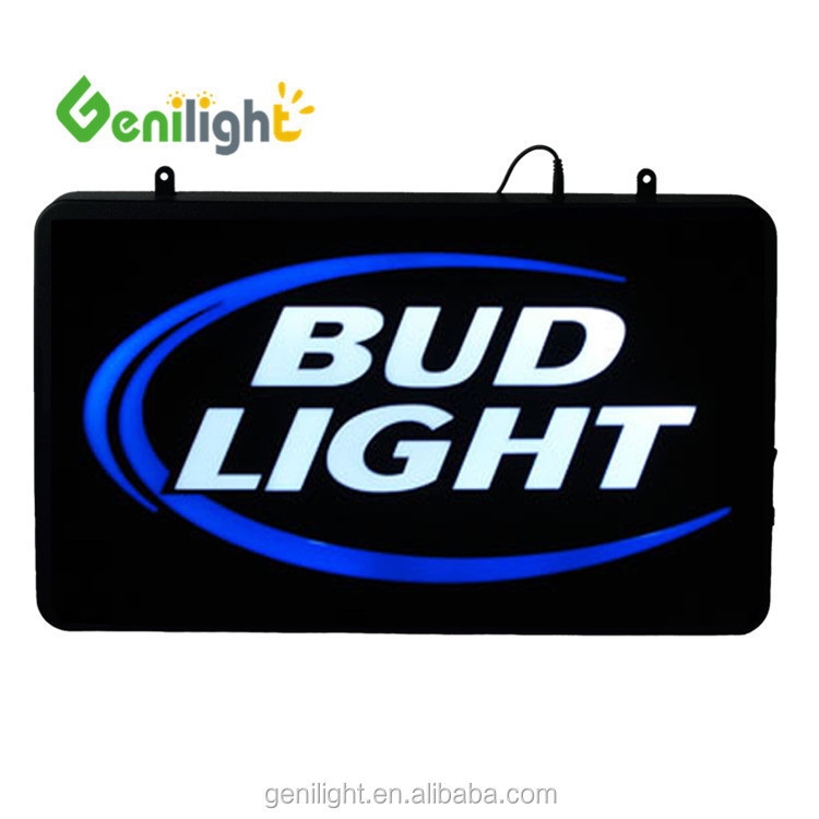 Rechthoekig Custom Logo Licht Bier Hangend LED Neon Licht Borden met 12V Input Spanning